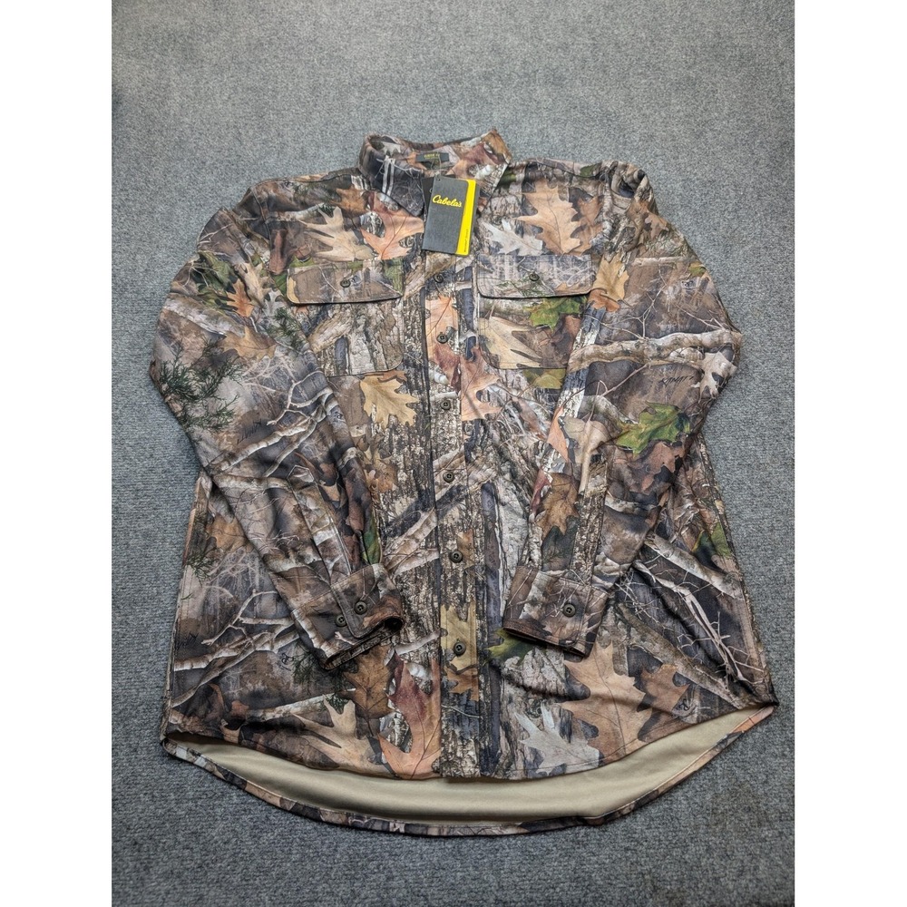 Cabela's‎ Shirt Mens XL Camo TrueTimber Kanati Microtex Stretch Hunting